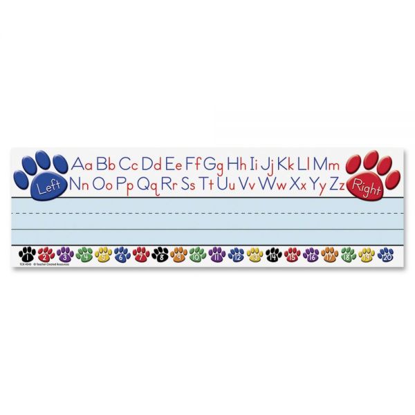 TCR4040 Teacher Created Resources Paw Prints Left/Right Alphabet Name Plates