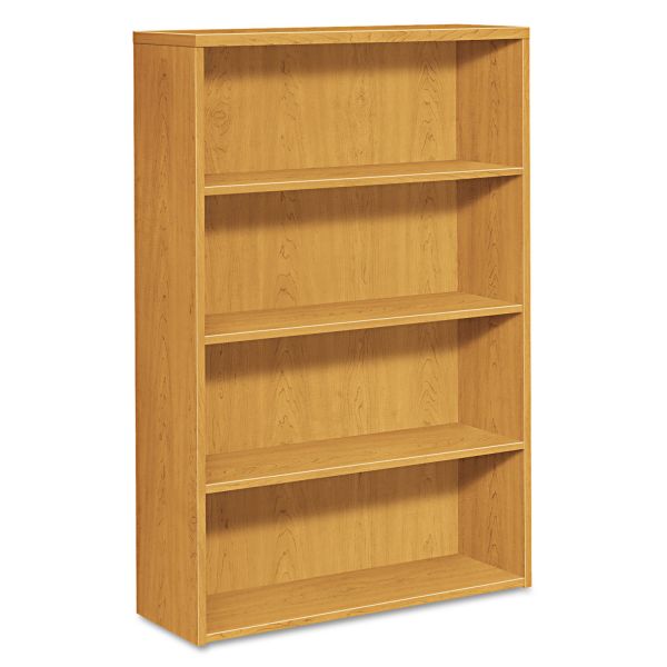HON105534CC HON 10500 Series Laminate Bookcase, Four-Shelf, 36w x 13-1/8d x 57-1/8h, Harvest