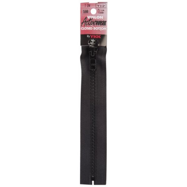 NOTM030089 Vislon Sport Closed Bottom Zipper 7"