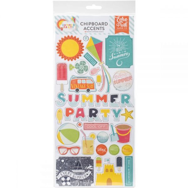 NOTM537851 Summer Party Chipboard Accents 6"X13"