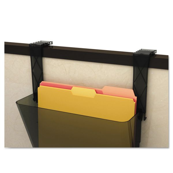 DEF391404 deflecto Plastic Partition Brackets, Set of Two, Black