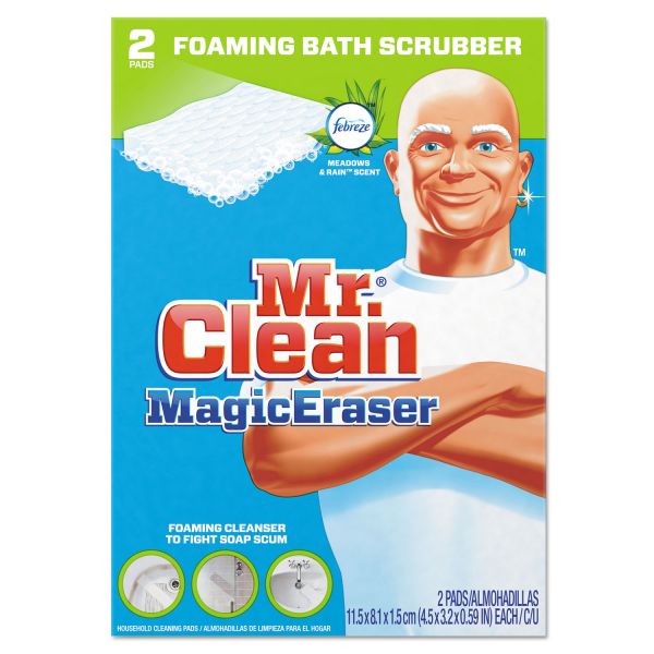 PGC84552CT Mr. Clean Magic Eraser Bathroom Scrubber, 4 1/2" x 3 1/5", 2/Box, 16 Boxes/Carton