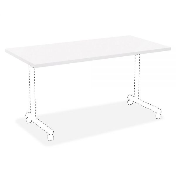 LLR99862 Lorell White Laminate Rectangular Invent Tabletop