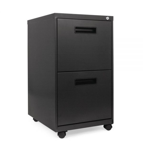 ALEPAFFCH Alera Two-Drawer Metal Pedestal File, 14 7/8w x 19-1/8d x 27-3/4h, Charcoal