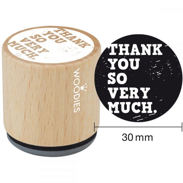 NOTM350180 Woodies Mounted Rubber Stamp 1.35"