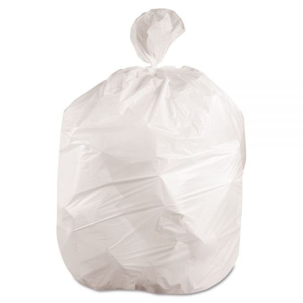 BWK2423EXH Boardwalk Waste Can Liners, 8-10gal, 24 x 23, .4mil, White, 25 Bags/Roll, 20 Rolls/CT