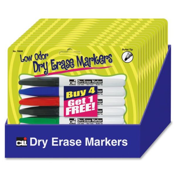 LEO76840ST CLI Dry Erase Markers Set Display