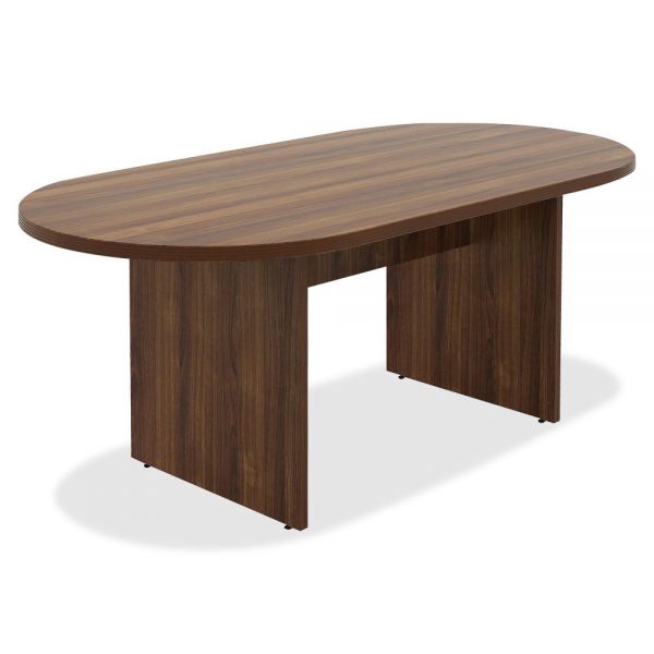 LLR34337 Lorell Chateau Series Walnut Oval 6' Conference Table