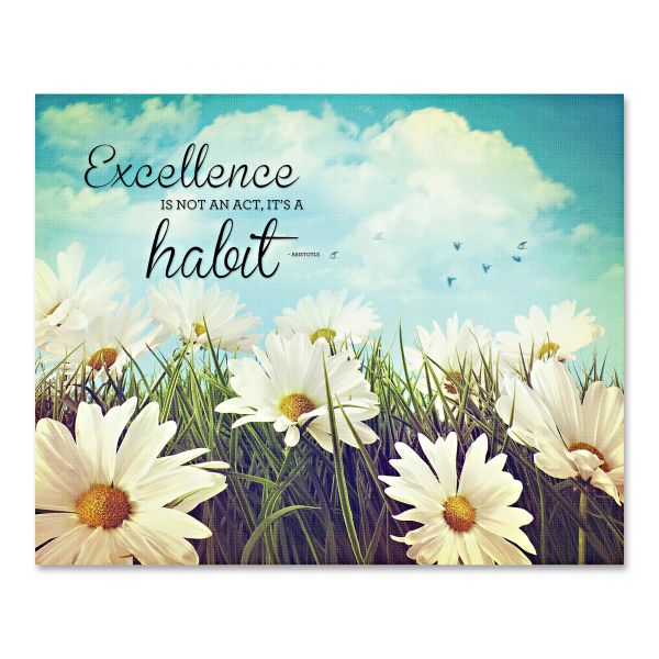 AVT78093 Advantus "Excellence" Vintage Canvas Motivational Print, 22 x 28