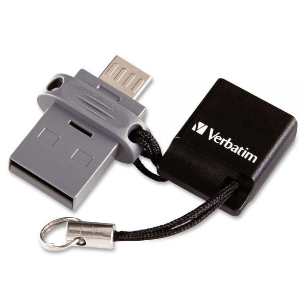 VER99139 Verbatim 32GB Store 'n' Go Dual USB Flash Drive for OTG Devices