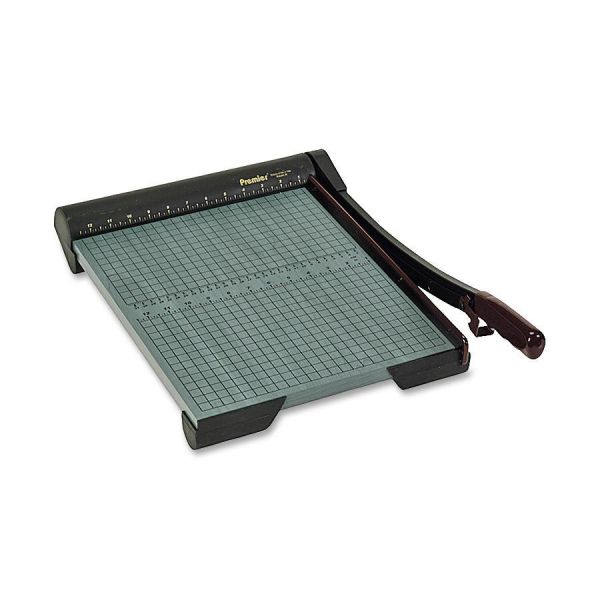 PREW15 Premier The Original Green Paper Trimmer, 20 Sheets, Wood Base, 13" x 17 1/2"