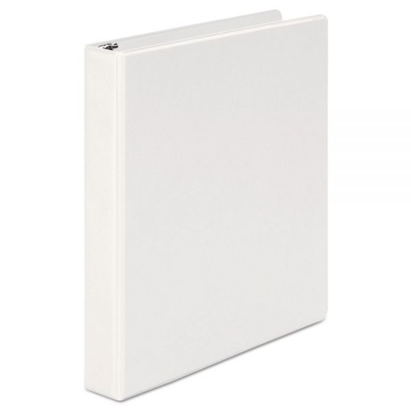 UNV20962PK Universal Economy 3-Ring View Binder, 1" Capacity, Round Ring, White, 6/Pack
