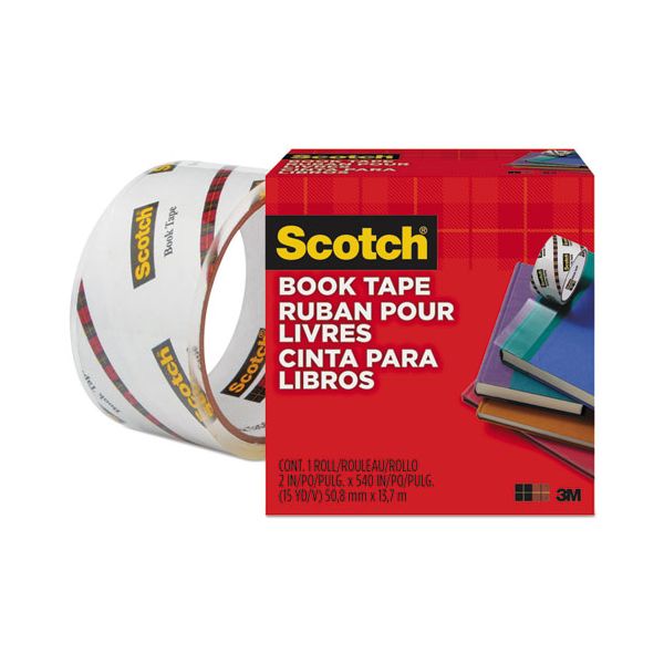 MMM8452 Scotch Book Repair Tape, 2" x 15yds, 3" Core, Clear