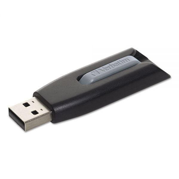 VER49174 Verbatim Store 'n' Go V3 USB 3.0 Drive, 64GB, Black/Gray