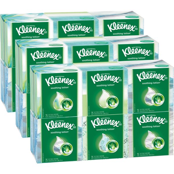 KCC25829CT Kleenex Soothing Lotion 3-Ply Facial Tissues