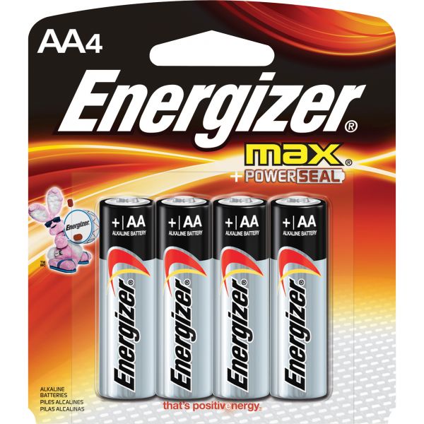 EVEE91BP4CT Energizer Max Alkaline AA Batteries