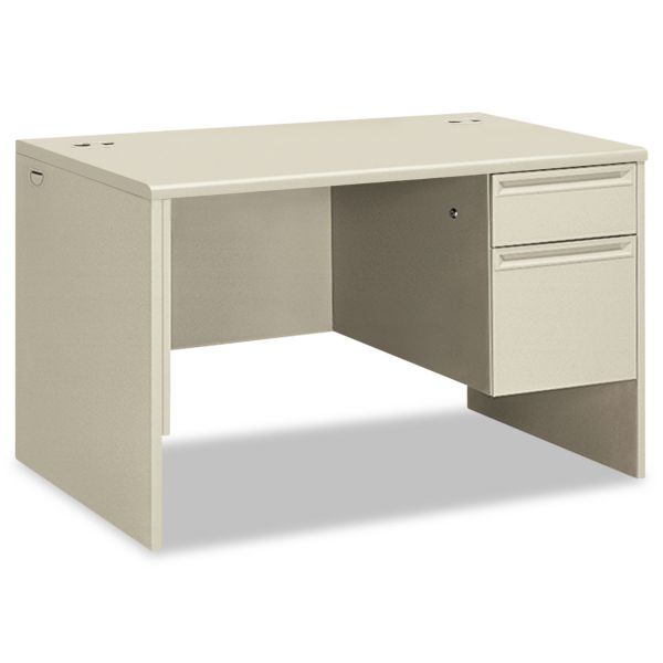 HON38251QQ HON 38000 Series Right Pedestal Desk, 48w x 30d x 29-1/2h, Light Gray