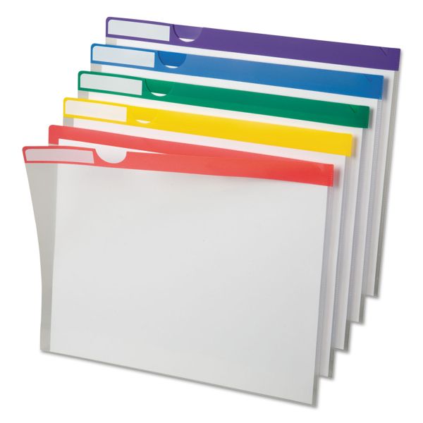 PFX50981 Pendaflex Clear Poly Index Folders, Letter, Assorted Colors, 10/Pack