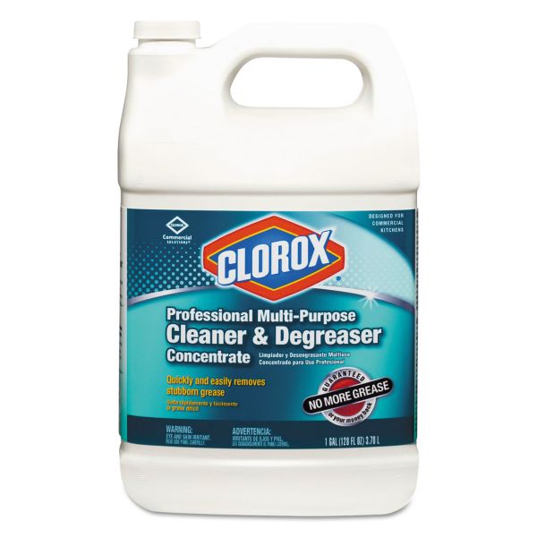 CLO30861CT Clorox Professional Multi-Purpose Cleaner and Degreaser Concentrate, 1 gal, 4/Carton
