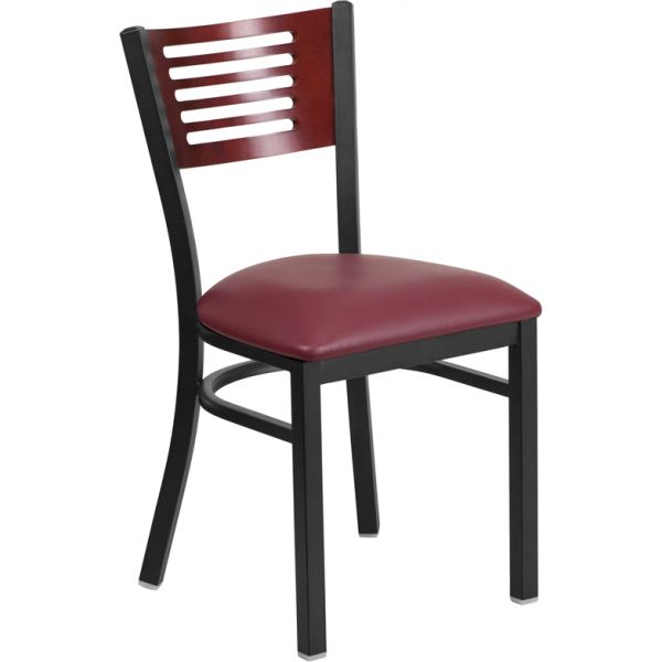 FHFXUDG6G5BMAHBURVGG Flash Furniture HERCULES Series Decorative Slat Back Restaurant Chair
