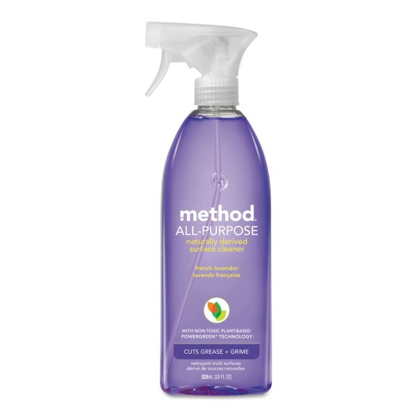 MTH00005CT Method All Surface Cleaner, French Lavender, 28 oz Bottle, 8/Carton