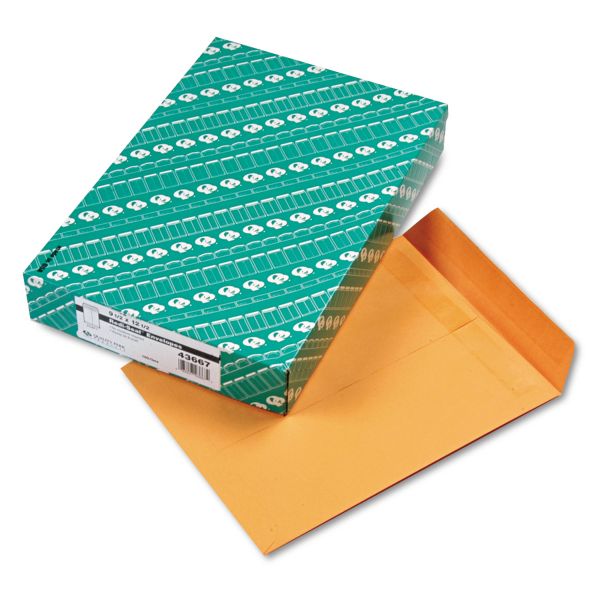 QUA43667 Quality Park Redi Seal Catalog Envelope, 9 1/2 x 12 1/2, Brown Kraft, 100/Box