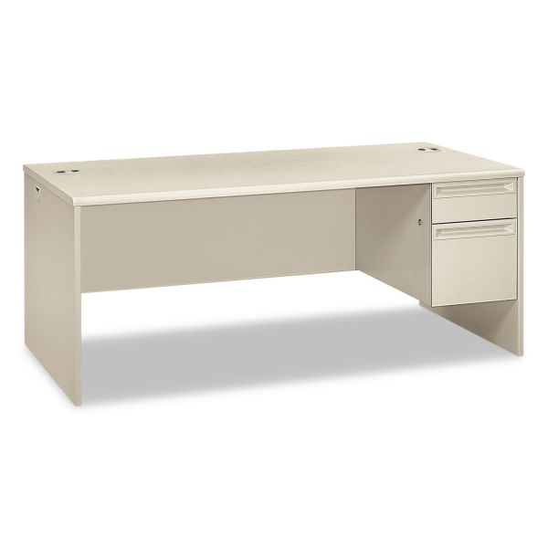 HON38293RQQ HON 38000 Series Right Pedestal Desk | 1 Box / 1 File Drawer | 72"W