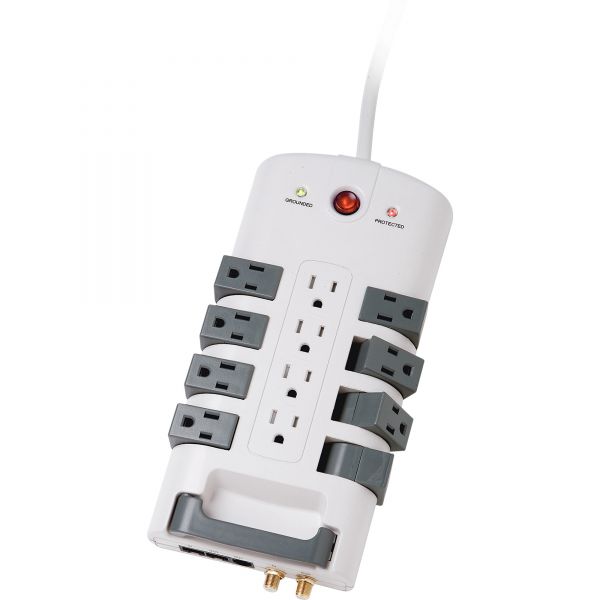 CCS25662 Compucessory 8-Rotating Outlets Surge Protector