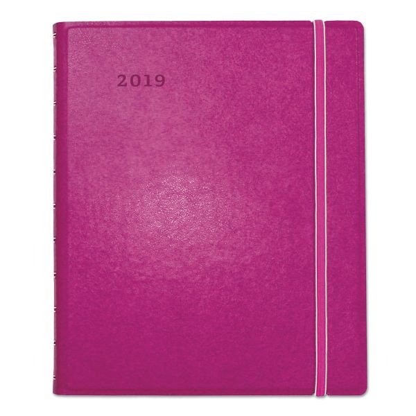 REDC1811003 Filofax Monthly Planner, 10 3/4 x 8 1/2, Fuchsia, 2018-2019