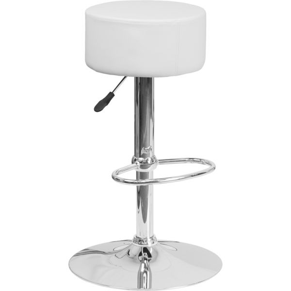 FHFCH82056WHGG Flash Furniture Contemporary Barstool