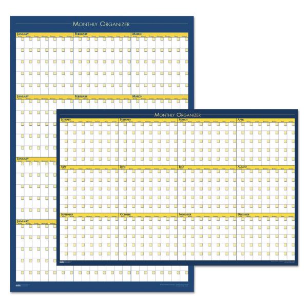 HOD642 House of Doolittle 100% Recycled 12-Month Laminated Planning Board, 36 x 24