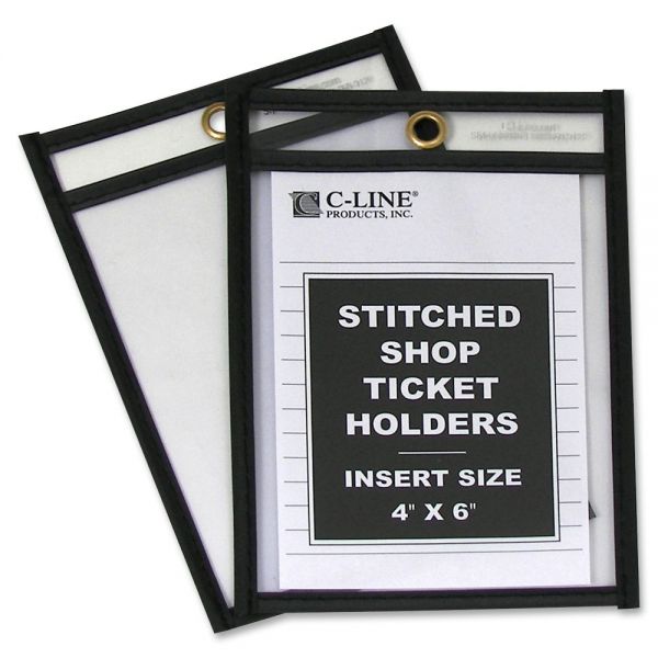 CLI46046 C-Line Stitched Vinyl Shop Ticket Holders