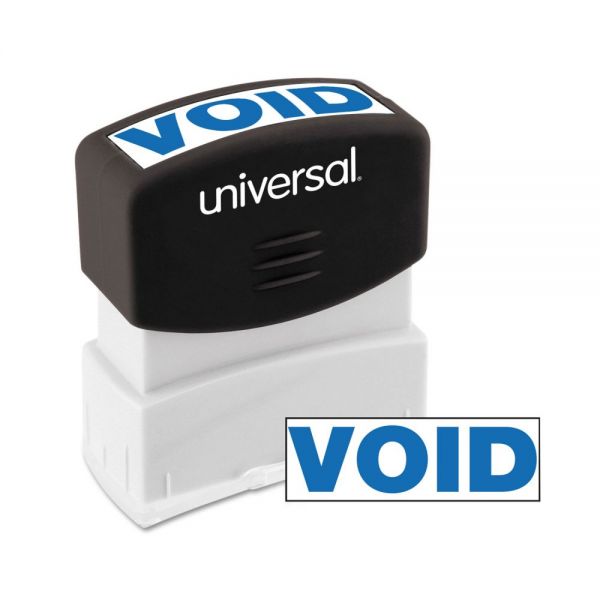 UNV10071 Universal Message Stamp, VOID, Pre-Inked One-Color, Blue