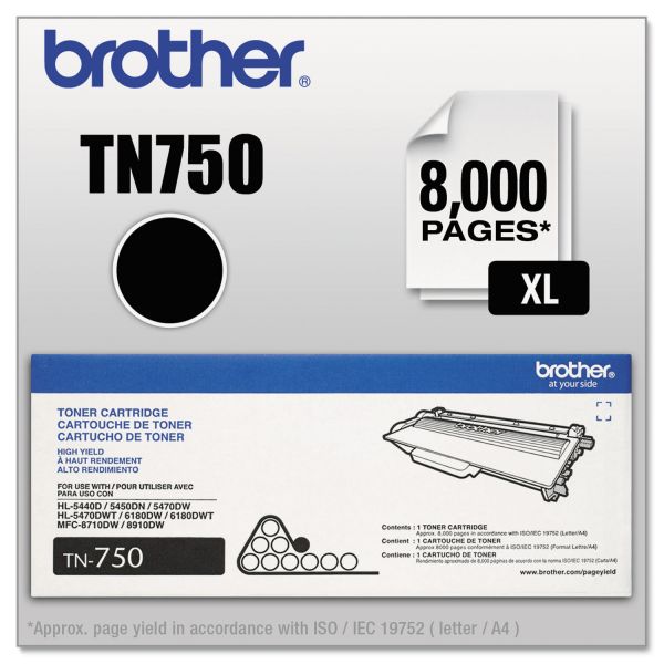 BRTTN750 Brother TN750 High-Yield Toner, Black