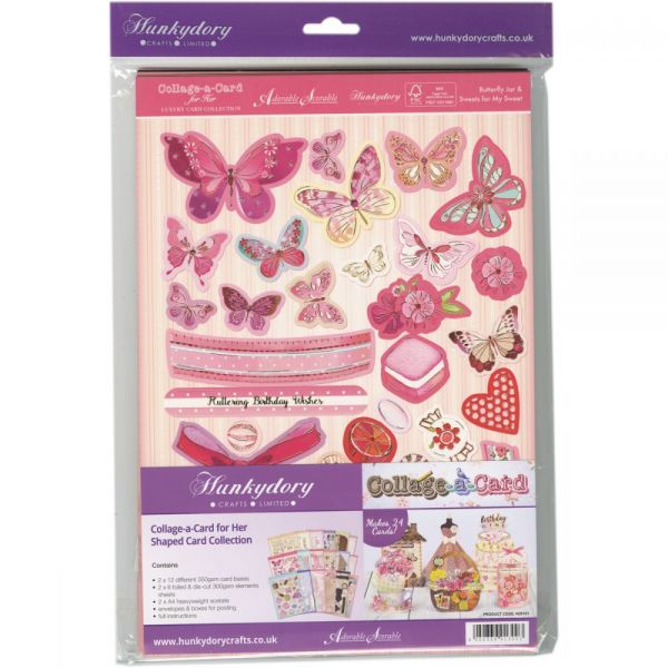 NOTM327912 Hunkydory For Her Collage-A-Card Shaped A4 Card Collection