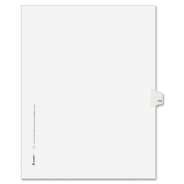 AVE01114 Avery Individually Numbered Legal Index Dividers