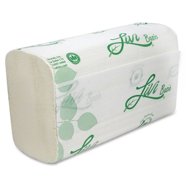 SOL43513 Livi Solaris Paper Multifold Paper Towels, 9.06" x 9.45", 250 Sheets/Pack, 16 Packs/Carton