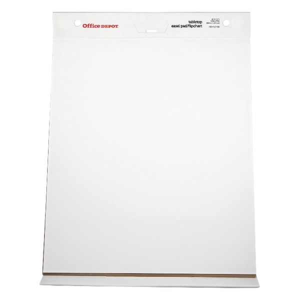 30 Recycled Table Top Flip Chart, 20" x 23", Plain White Paper, 25 Sheets
