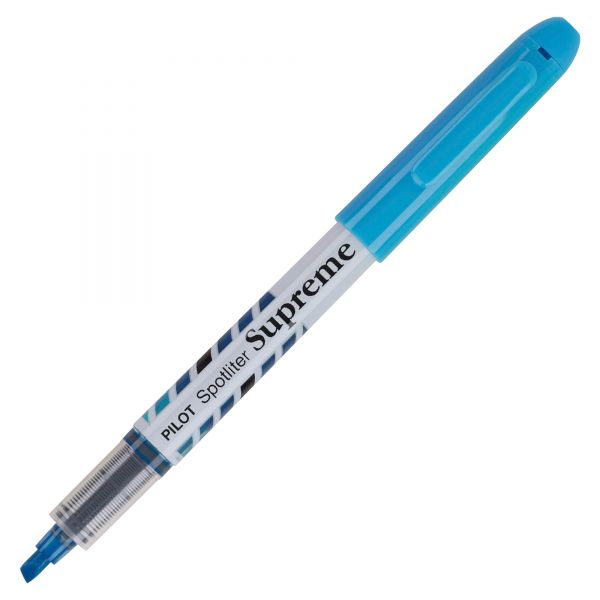 PIL16002 Pilot Spotliter Supreme Highlighter, Pocket Clip, Fluorescent Blue, Dozen