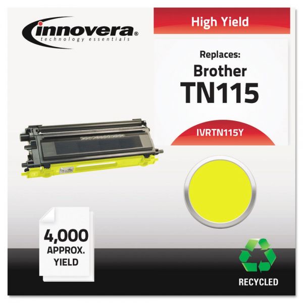 IVRTN115Y Innovera Remanufactured TN115Y High-Yield Toner, Yellow
