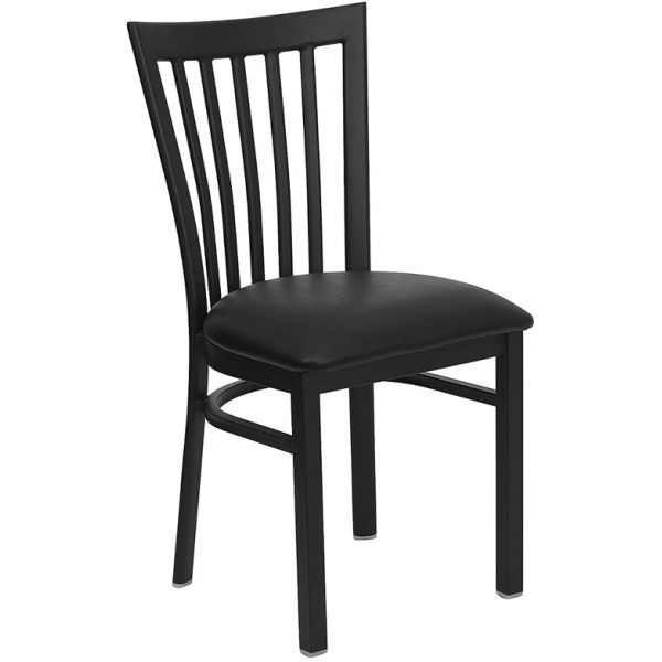FHFXUDG6Q4BSCHBLKVGG Flash Furniture School House Back Metal Restaurant Chair