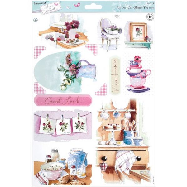 NOTM499682 Papermania Lucy Cromwell Die-Cut Toppers A4 Sheet