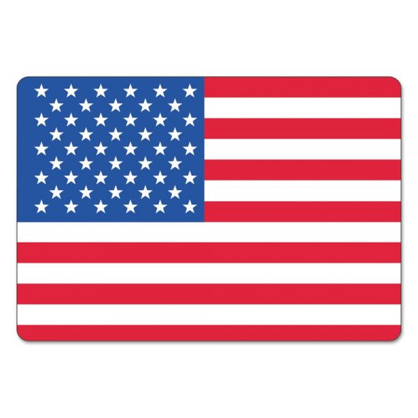 LMTUSA25V LabelMaster Warehouse Self-Adhesive Label, 4 1/2 x 3, USA FLAG, 100/Pack