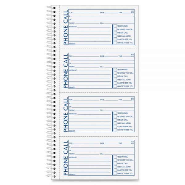 ABFSC1164D Adams Spiral Bound Phone Message Books