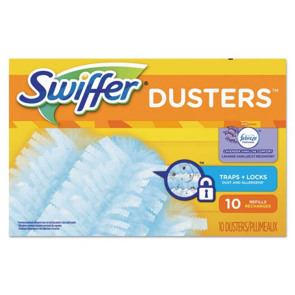 PGC21461BX Swiffer Refill Dusters, Dust Lock Fiber, Light Blue, Lavender Vanilla Scent, 10/Box