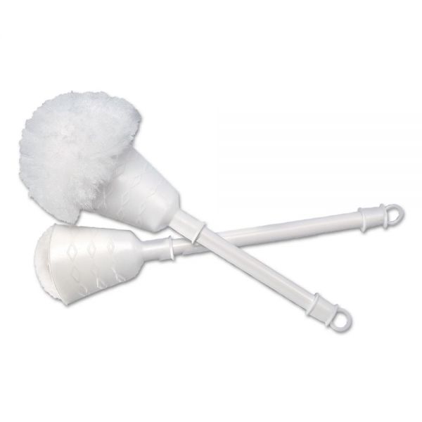 BWK00170 Boardwalk Cone Bowl Mop, 10" Handle, 2" dia. Head, Plastic, White, 25/Carton