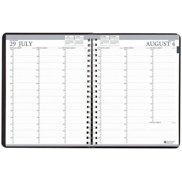HOD257202 House of Doolittle Recycled Professional Academic Weekly Planner, 8-1/2 x 11, Black, 2017-2018
