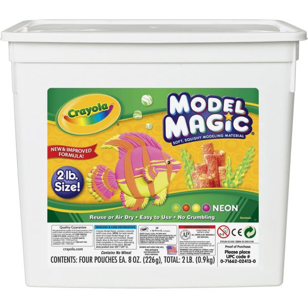 CYO232413 Crayola Model Magic Modeling Compound, 8 oz each/Neon, 2 lbs.