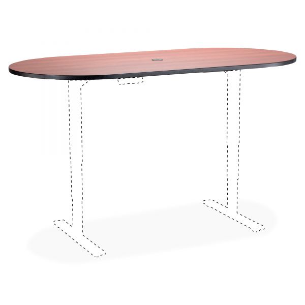 SAF2500EHATCY Safco Electric Table Cherry Lam. Racetrck Tabletop
