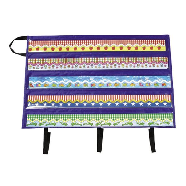 CDPCD5652 Carson-Dellosa Publishing Border Storage Pocket Chart, Blue/Clear, 41" x 24 1/2"